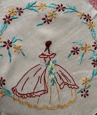 Hand embroidered cushion for sale  HEREFORD
