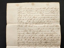 1843 antique indenture for sale  Avondale
