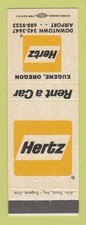 Matchbook cover hertz for sale  USA