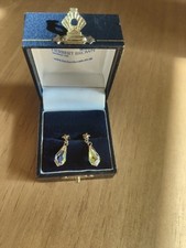 aurora borealis earrings 9ct gold for sale  SUNDERLAND
