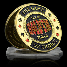 Texas Hold'em Poker The Game of Choice Chip Coin Metal Casino Presente Comemorativo, usado comprar usado  Enviando para Brazil