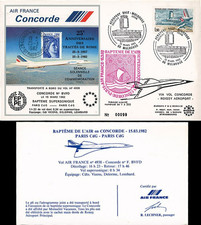 COAF82-3-15 : 1982 - FFC voyagé Vol Concorde Air France Paris CDG 25 ans Traité  comprar usado  Enviando para Brazil