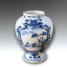 Usado, Vaso holandês Delft do século XVIII - Forma e decoração soberbas - Cena do rio - 17cm A comprar usado  Enviando para Brazil
