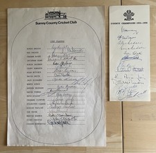 Autographed surrey county for sale  WISBECH