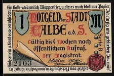 Notgeld calbe saale gebraucht kaufen  Berlin