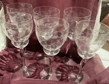 Set six etched for sale  Hudson