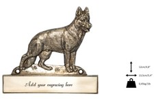 Owczarek Niemiecki - mosiężna tabliczka, wizerunek psa, grawer Art Dog na sprzedaż  PL