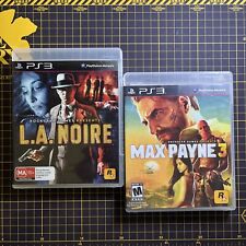 Lote 2 PlayStation PS3 L.A. Noire & Max Payne 3 completo com jogos manuais Rockstar, usado comprar usado  Enviando para Brazil