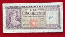 Numismatica banconota 500 usato  Pinerolo