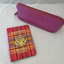 Estojo de viagem rosa Beak Gaard e capa de passaporte conjunto xadrez rosa bolsa de maquiagem comprar usado  Enviando para Brazil