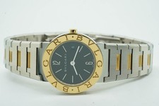 Bulgari Ladies Watch BB26SG BB 26 SG 18k Gold Black Dial 10444U comprar usado  Enviando para Brazil