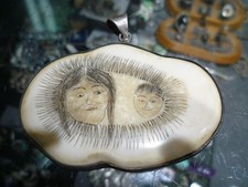 Scrimshaw pendant finely for sale  Oceanside