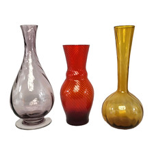 Vintage vases cranberry for sale  UK