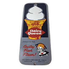 Placa antiga vintage Dairy Queen - Placa de porcelana para jantar bomba de gás, usado comprar usado  Enviando para Brazil