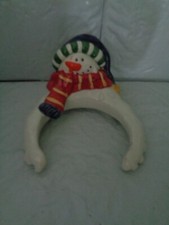 Ceramic holiday snowman for sale  Waterford Works