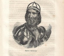 Stampa antica federico usato  Lecco