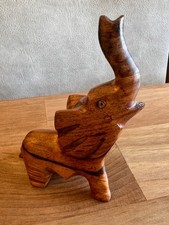 Wooden elephant ornament for sale  LONDON