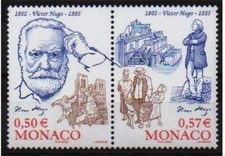 Usado, SELO MONACO YVERT 2361-2362 "ESCRITOR VICTOR HUGO 2002" MNH MUITO BOM ESTADO comprar usado  Enviando para Brazil