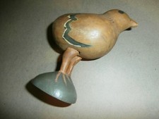 Estatueta vintage de galinha esculpida em madeira pintada à mão comprar usado  Enviando para Brazil