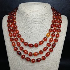 Hobé Pat No. Vintage Firmado 342.7691 Collar Ambar Lucita Cuentas. 9519 segunda mano  Embacar hacia Mexico