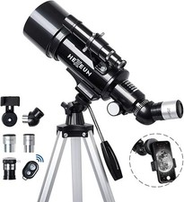 Telescópios refratários astronômicos HEXEUM 70mm abertura 500mm - Preto comprar usado  Enviando para Brazil