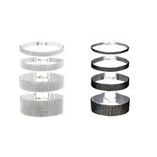 Conjunto completo de colar gargantilha de strass feminino 4 peças colar declaração festa de casamento comprar usado  Enviando para Brazil