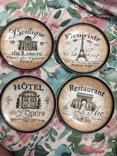 Usado, 4 placas de design francês com 4 locais diferentes exclusivamente para Pier1 Imports comprar usado  Enviando para Brazil