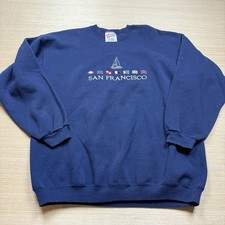 Moletom vintage anos 90 San Francisco pesado à mão XL iate clube náutico comprar usado  Enviando para Brazil