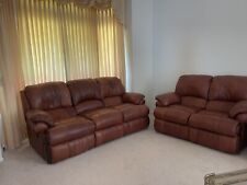 leather 2 couches brown for sale  Walnut