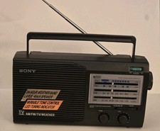 Antigo Sony Modelo ICF-24 Rádio Portátil FM/AM/TV/Testado pelo Clima Funciona Ótimo comprar usado  Enviando para Brazil