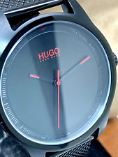 Relógio masculino Hugo Boss 1530044 quartzo mostrador preto malha aço inoxidável 42mm comprar usado  Enviando para Brazil