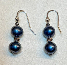 Black peral earrings for sale  Frisco