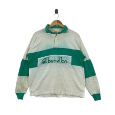 Camiseta polo vintage 80’ BENETTON RUGBY futebol descolorido United comprar usado  Enviando para Brazil