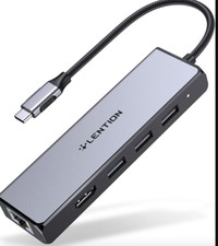 Hub LENTION USB-C para 3 USB 3.0 com adaptador LAN 4K HDMI e Gigabit Ethernet (CB comprar usado Hub LENTION USB-C para 3 USB 3.0 com adaptador LAN 4K HDMI e Gigabit Ethernet (CB comprar usado  Enviando para Brazil