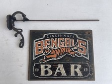 Usado, Placa de barra de madeira personalizada feita à mão Cincinnati Bengals comprar usado  Enviando para Brazil