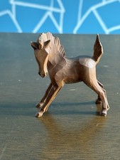 Estatueta de cavalo vintage esculpida à mão potro Colt 3,5 x 3" cauda de madeira comprar usado  Enviando para Brazil