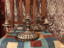 Coppia candelabri fiamme usato  Italia