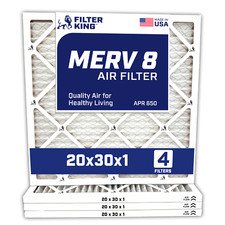 Filtro de ar Filter King 20x30x1 pacote com 4 Merv 8 tamanho real 19,5 x 29,5 x 0,75" comprar usado  Enviando para Brazil
