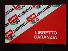 Libretto garanzia aprilia d'occasion  Expédié en Belgium