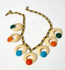 Colar multicolorido vintage Art Deco galalita e plástico antigo comprar usado  Enviando para Brazil