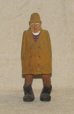 Usado, Estatueta de pescador vintage esculpida à mão em madeira náutica olho shifty - Usado comprar usado  Enviando para Brazil