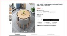 Esstischgruppe grau runder gebraucht kaufen  Essen