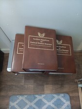 Réplicas doradas de estampillas de Estados Unidos en oro 22K 3 álbumes en total 182 estampillas segunda mano  Embacar hacia Mexico