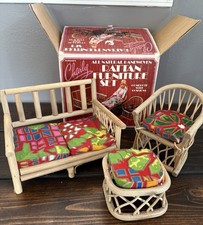 Conjunto de móveis vintage 1977 Charly Rattan boneca completo com almofadas comprar usado Conjunto de móveis vintage 1977 Charly Rattan boneca completo com almofadas comprar usado  Enviando para Brazil