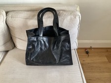Real leather black for sale  SHOREHAM-BY-SEA
