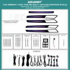 Ambientebeleuchtung Innenraum LED RGB für VW Golf 7 2014–2021 App Steuerung Auto comprar usado  Enviando para Brazil