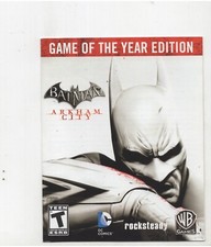 Batman Arkham City GOTY PS3 SOMENTE MANUAL Autêntico SEM RASTREAMENTO, usado comprar usado  Enviando para Brazil