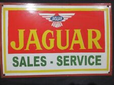 Placa de letrero de metal esmaltado de servicio de venta de Jaguar de porcelana tamaño 21" x 14" pulgadas segunda mano  Embacar hacia Argentina