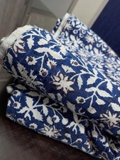 Usado, Colcha Kantha de algodão feita à mão indiana tamanho King com estampa de bloco azul comprar usado  Enviando para Brazil