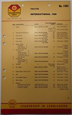 Petroliana; Original International TD-9 Tractor Shell Lubrification Chart No 1583 comprar usado Petroliana; Original International TD-9 Tractor Shell Lubrification Chart No 1583 comprar usado  Enviando para Brazil